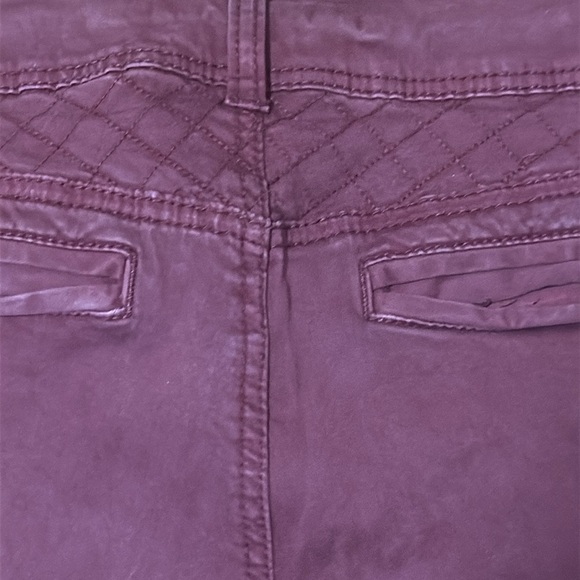 American Eagle Outfitters Maroon Pants Skinny Cropped Stretch Pants Burgundy 6 - Picture 7 of 10